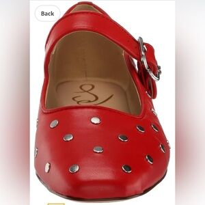 Sam Edelman Red Studded Sneakers